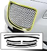 BOGAR TECH DESIGNS Middle Front Chrome Delete Overlay Compatible with Chrysler 300 2015-2023, Gloss Black