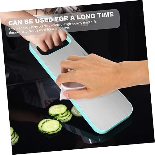 Miniatura 3 de 2 unids cortador de verduras titular de seguridad alimentaria práctico rebanador de alimentos rebanador de frutas soporte plástico soporte de