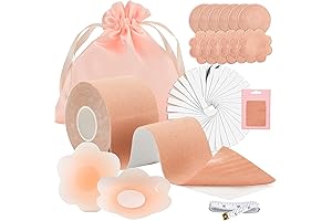 Boob Tape for Breast Lift with Body Tape, Breast Petals, Satin Nipple...