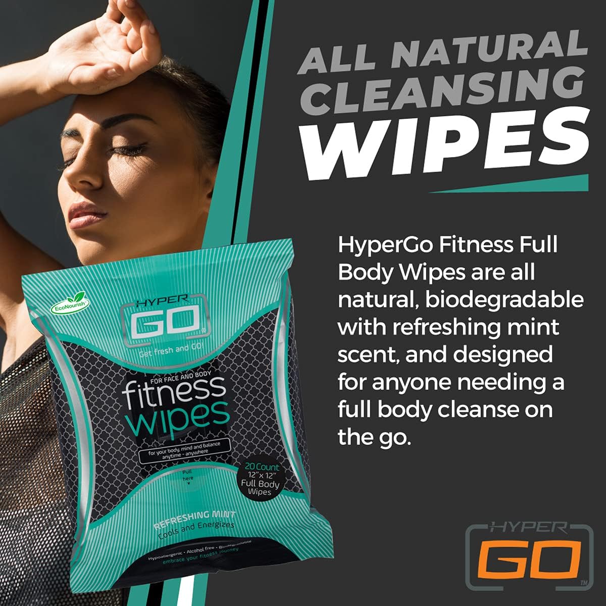Exclusive Discount 60% Price HyperGo Rinse-Free Hypoallergenic Biodegradable Bathing Wipes - All Natural Refreshing Wipe for Post Workout, Camping and Travel- Large, 10 Pack , Unscented Up To 60% OFF HyperGo Rinse-Free Hypoallergenic Biodegradable Bathing Wipes - All Natural Refreshing Wipe for Post Workout, Camping and Travel- Large, 10 Pack , Unscented