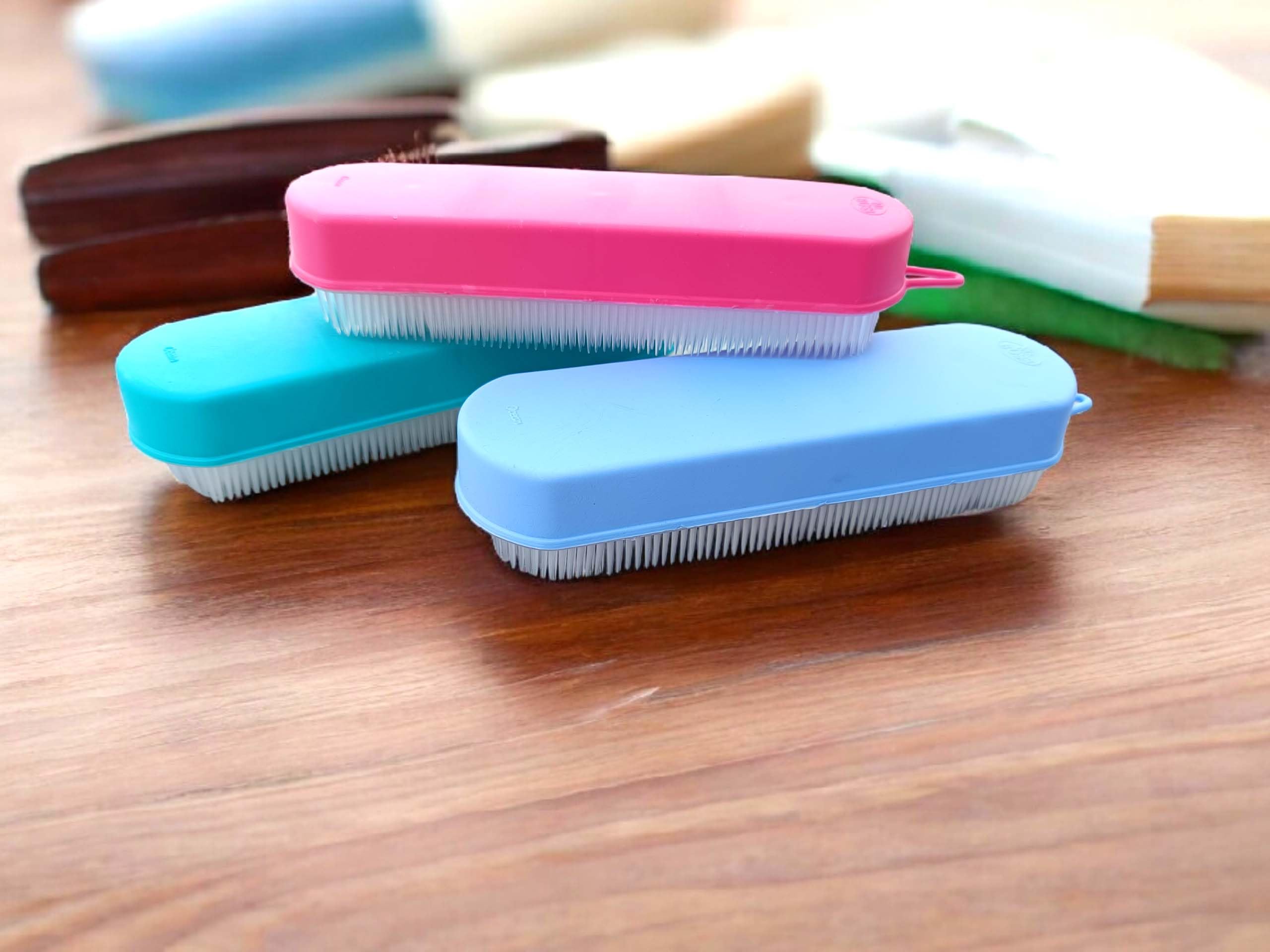 Kitchwish Cloth Cleaning Washing Laundry Brush Plastic Wet & Dry Brush Brush Strip PVC MR Boss Magnum Cloth Brush, 7 inch-image-23