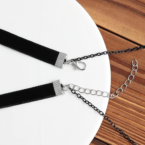 Miniatura 5 de Gothic Choker, Choker Necklace for Women, Black Velvet Choker, Layered Necklace, Goth Jewelry for Women