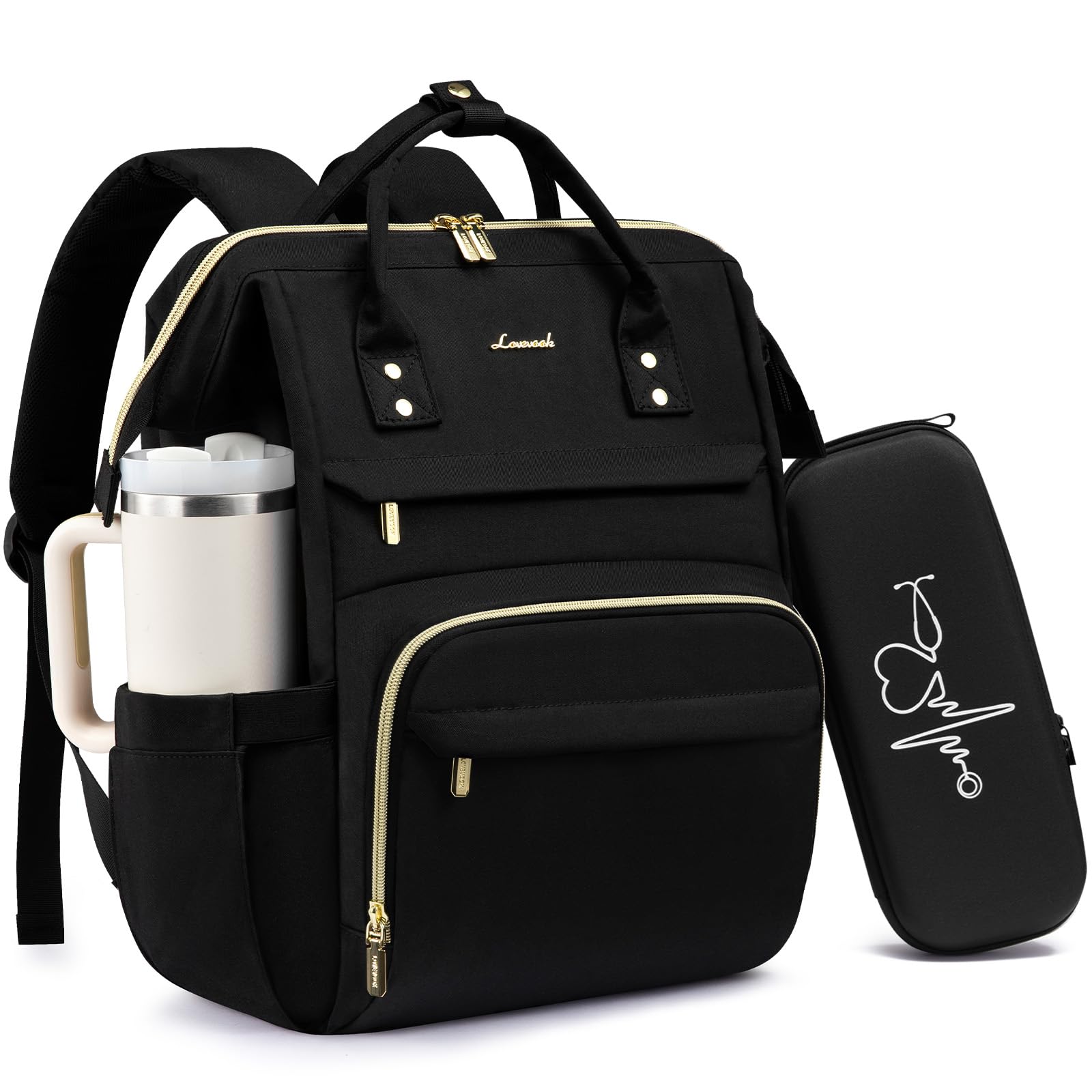 LOVEVOOK Nurse Backpack with Stethoscope Case