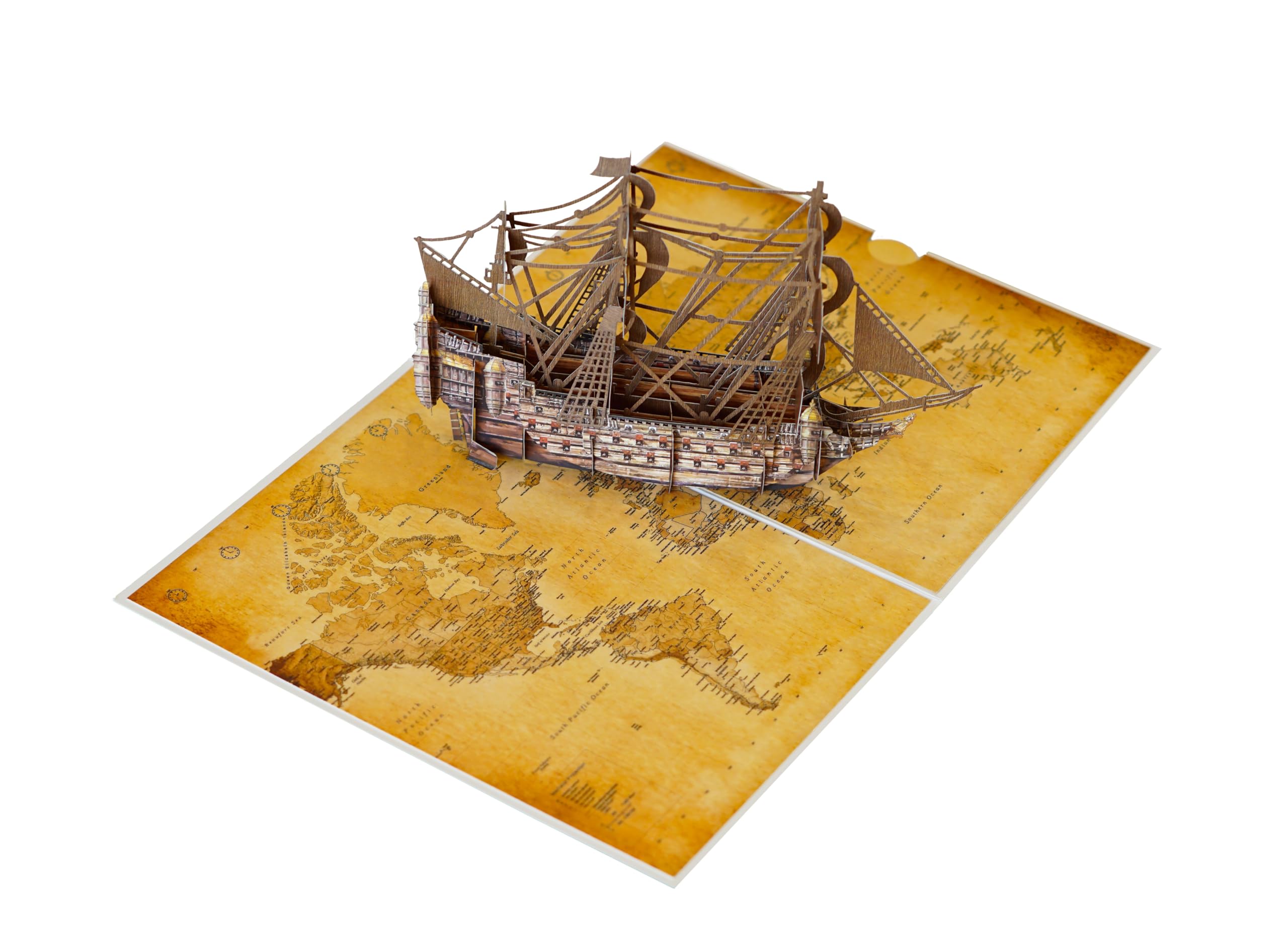 Adventure Ship Pop Up Birthday Cards for Men, Happy Husband Birthday Card, 3D Gift Card for Him, Dad, Brother, Son, Boyfriend, Granddad, Happy Fathers Day (Size 6x8 In – Adventure Ship)