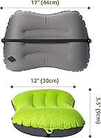 Vista 4 de Almohada de camping Crisonky - Almohada inflable - Almohada de viaje para mochileros y avión, soporte lumbar 2.0, almohada inflable, ultraligera