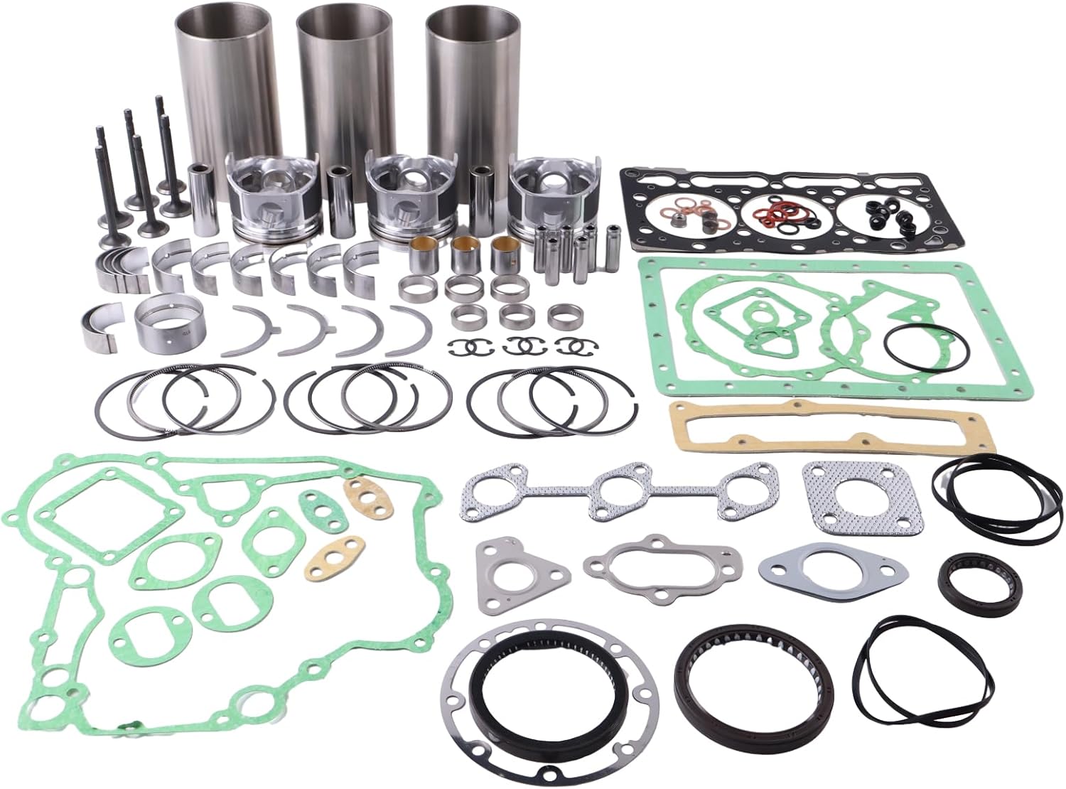 FridayParts STD D1105 Overhaul Rebuild Kit Compatible for Kubota D1105 Engine U25S KX41-2S KX41-2 KX61-2S KX41H Excavator Replacement