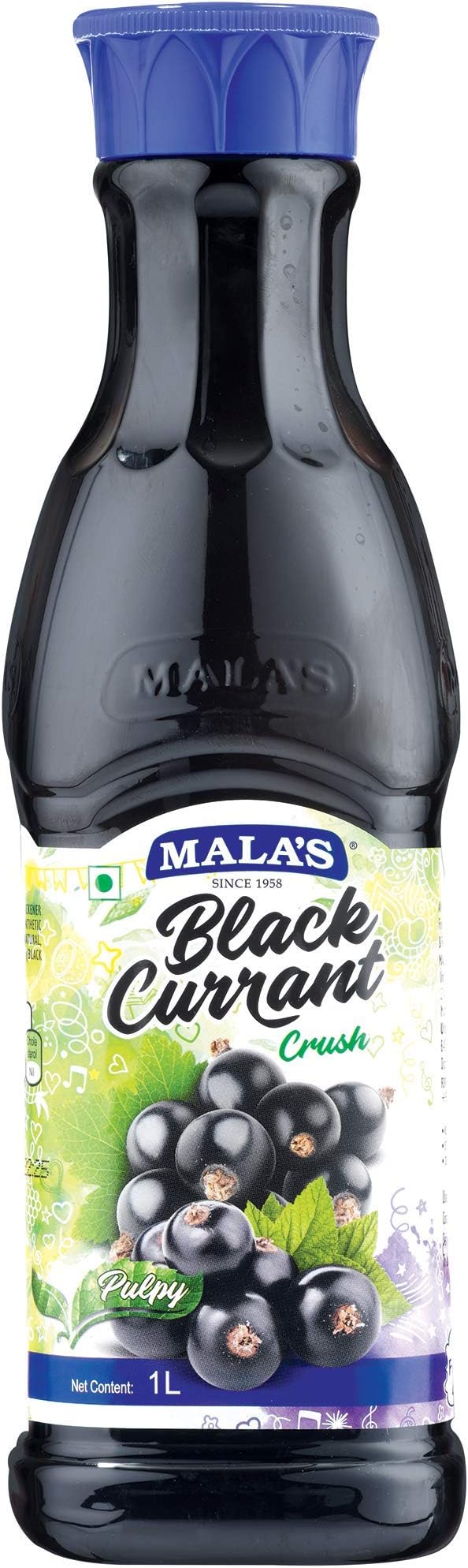 Black Currant Crush Fruit Drink - 1 Litre Bottle, 1000 g