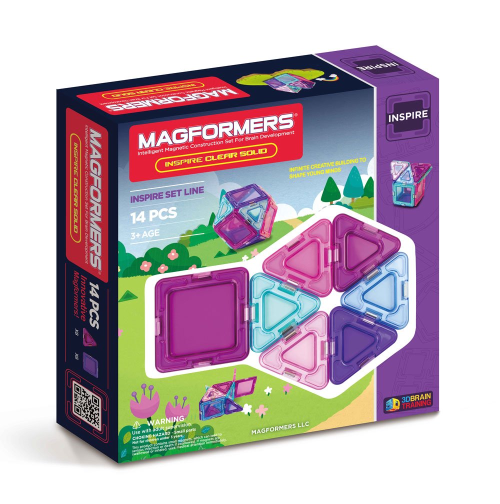 Amazon.com: Magformers Inspire Solid Clear Set (14-pieces