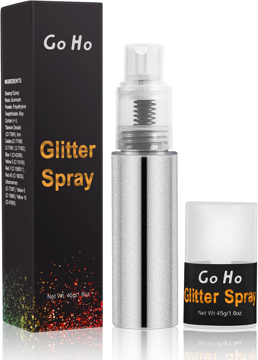 Mysense Hair and Body Glitter Spray,Silver Glitter Powder Spray