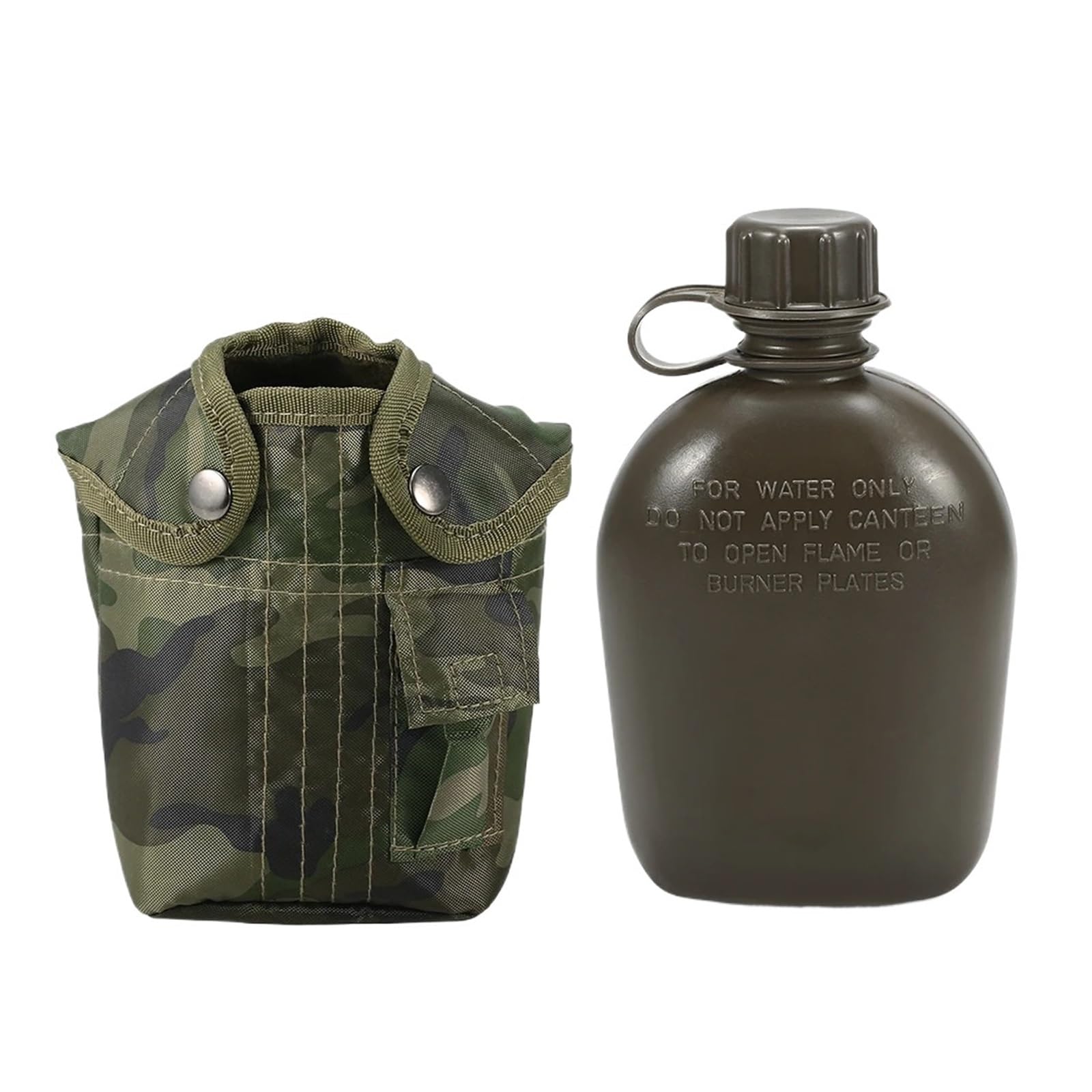 GCHGFJFD Hikings Backpacking Survival Water Bottle Kettle 1L Outdoor Canteen Bottle Camping with Cover swell water bottle