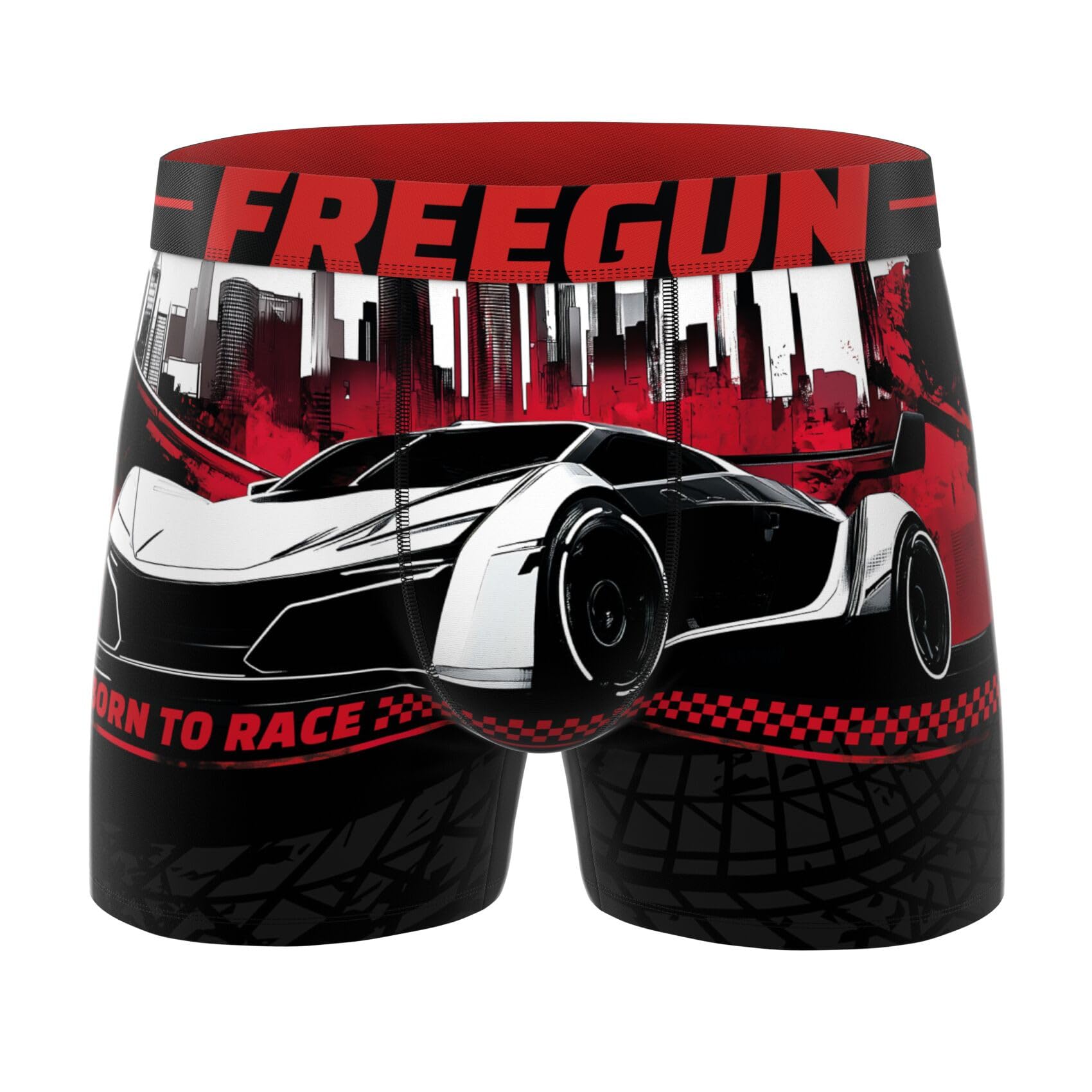 FREEGUN Boxer Enfant, Caleçon Garçon Racing, Ultra-Doux et Respirant (Lot de 5)