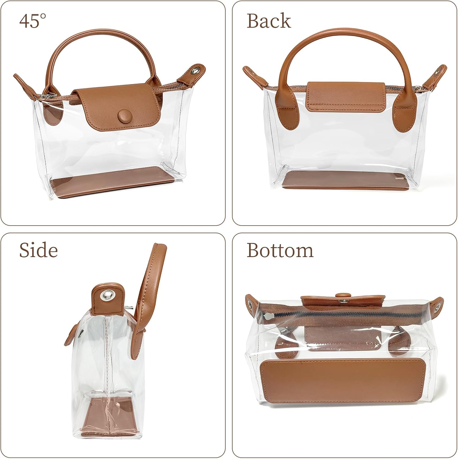 Clear Stadium Bag, Small Crossbody Bags, PVC Handbags, Clear Bag for Concerts, Sports Event - Image 7