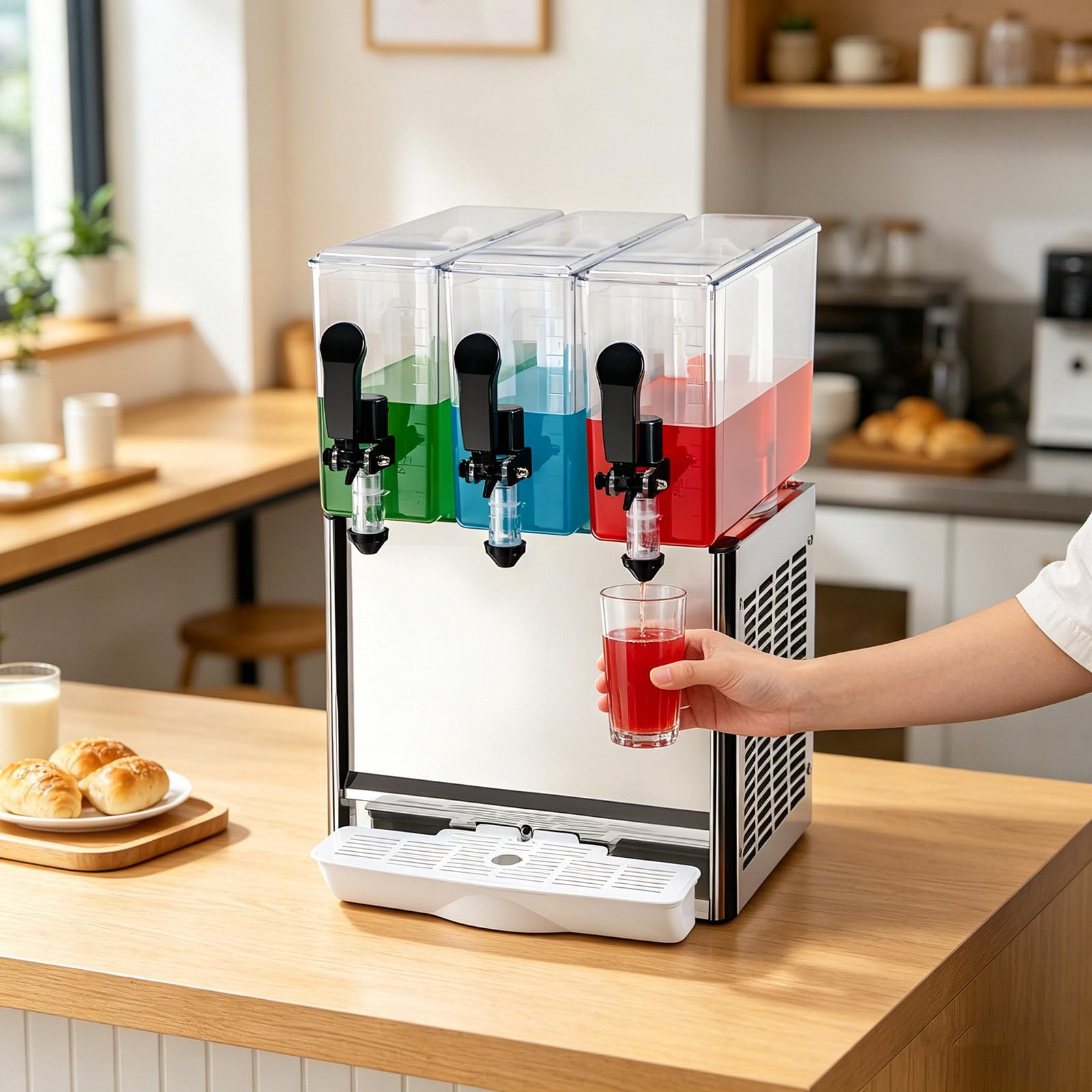 GYKOZY Drink Dispenser for Parties, Large Beverage Container for Juice/Tea/Soda, Clear Lemonade Dispenser with Spigot, Water Pitcher for Hosting 30L