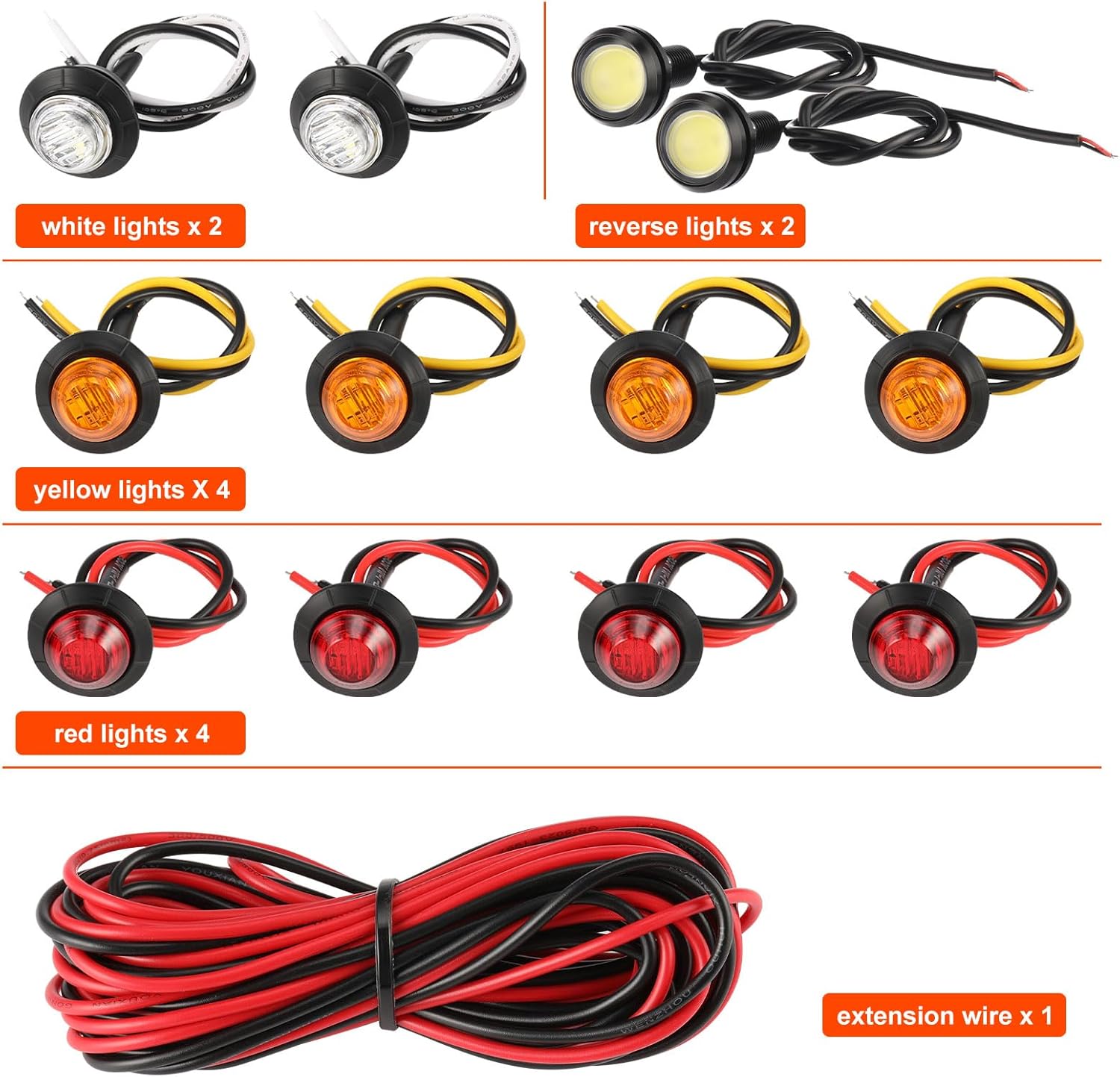 UTV Turn Signal Kit with Horn, Universal Street Legal Set with Rocker Switch Hazard Lights Flasher Relay Compatible with Polaris RZR Ranger Turbo Can-Am Golf Carts Kawasaki Teryx