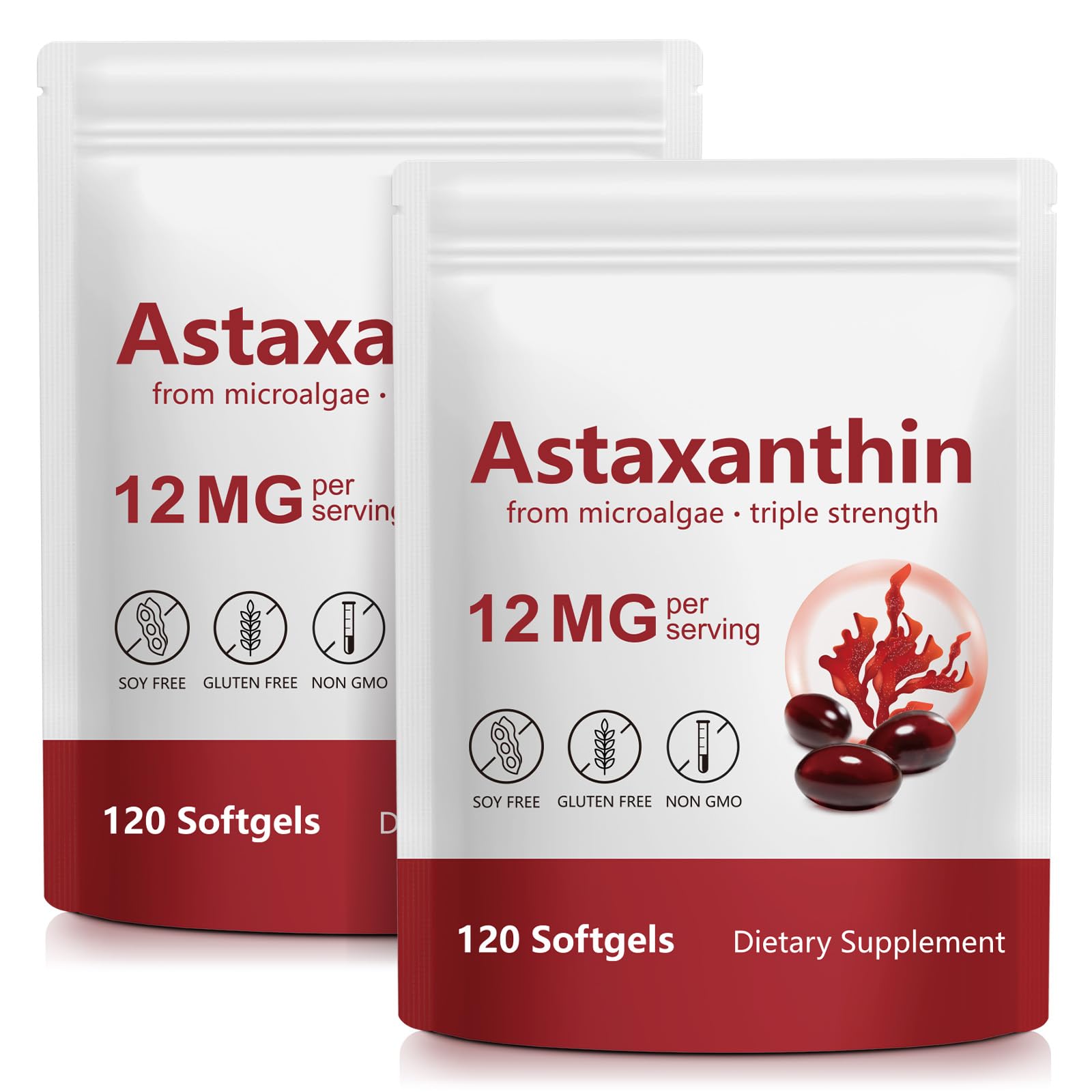 ITSDAWN Astaxanthin 12mg 2 Pack 120 Count (Pack of 2)