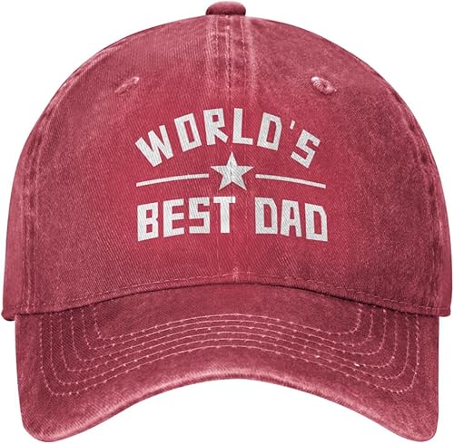Miniatura 3 de Worlds Best Dad Hat - Gorra de béisbol ajustable de algodón para papá, regalos de cumpleaños para el día del padre