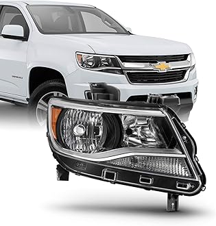 AKKON - Fits 2015-2022 Chevy Colorado [Halogen Type] Black Headlight Right Passenger Headlamp Replacement