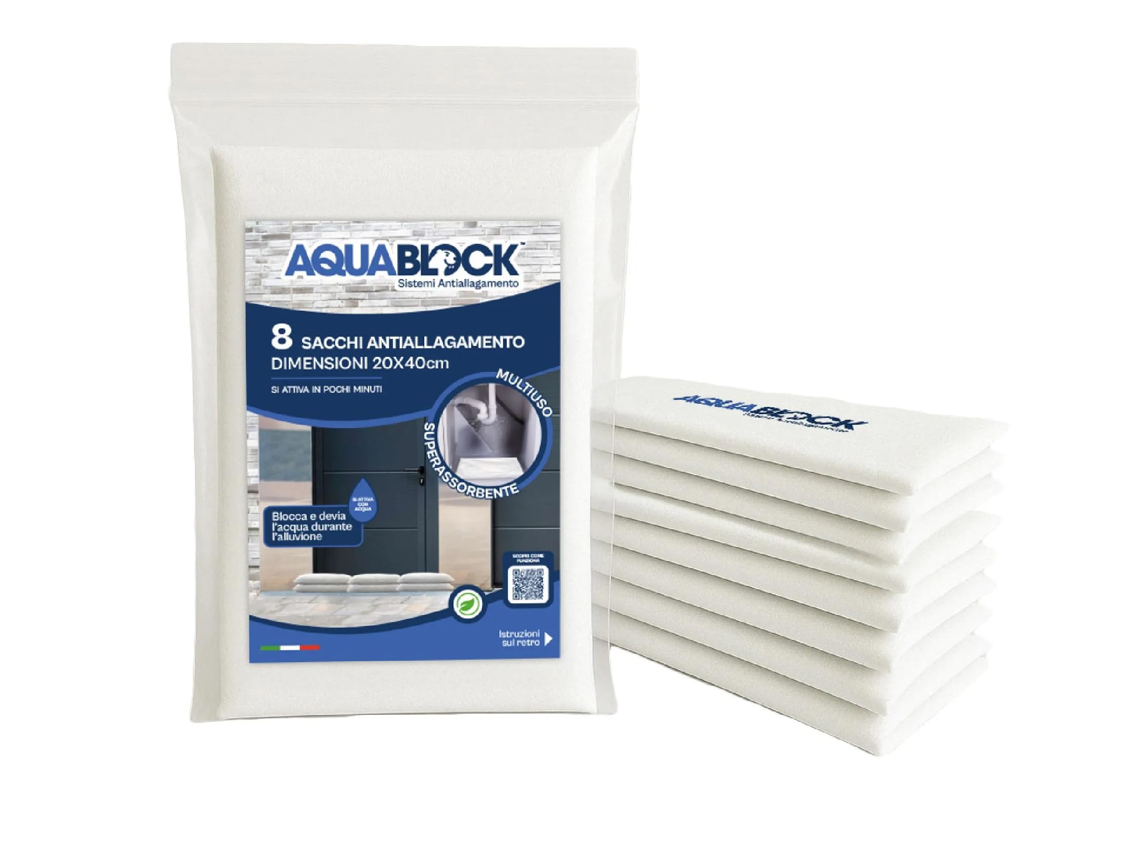 StickersLab - Sacchi Autoespandenti Antiallagamento 20x40cm – Barriera Assorbente Immediata da 8 o 20 pcs. (8)