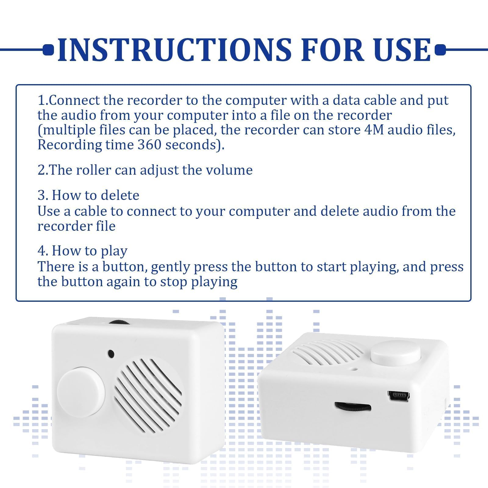 Registratore Vocale Per Peluche - 360 Secondi, Messaggio Personalizzato - Foto 9