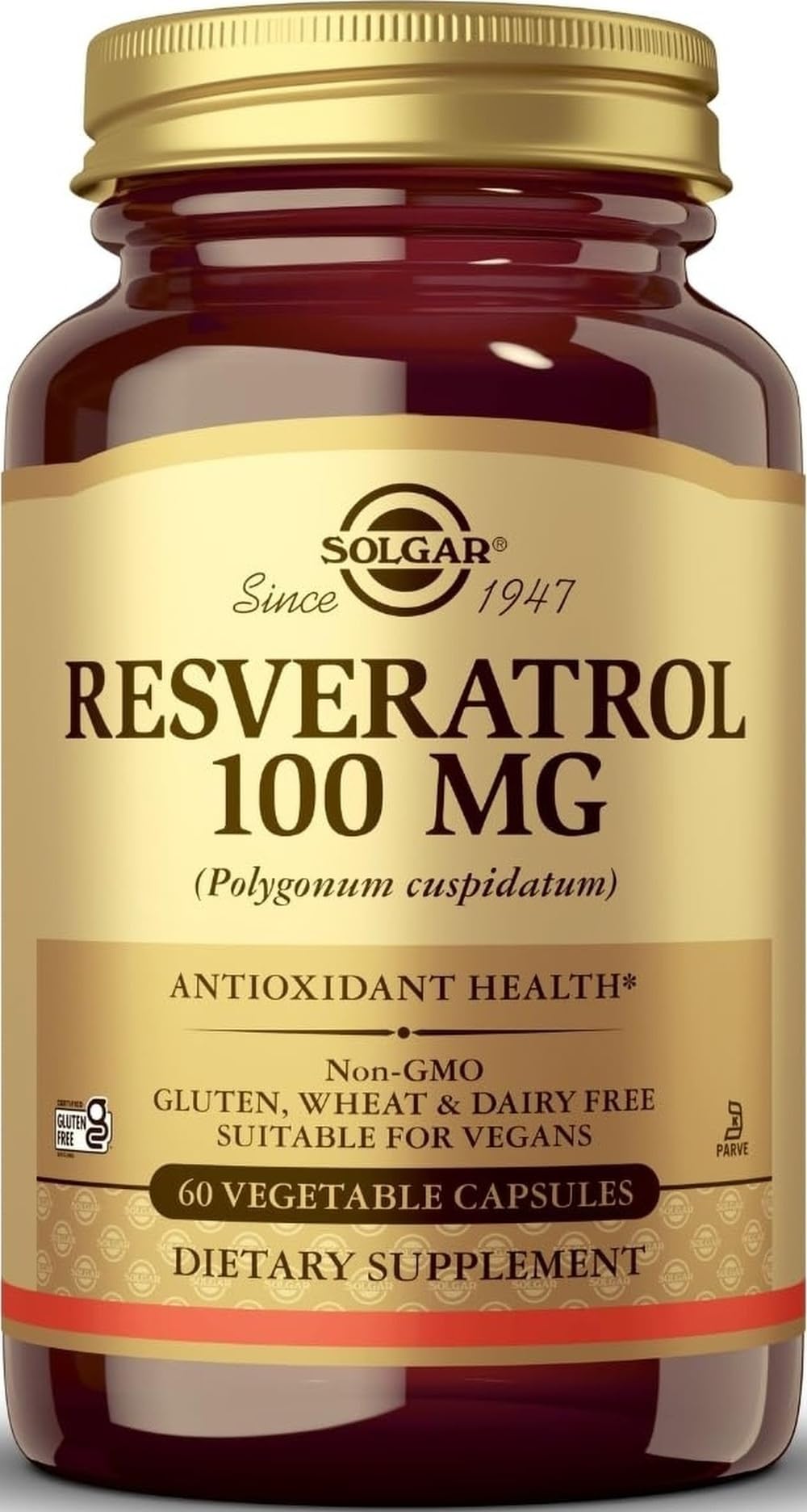 Solgar Resveratrol 100 mg - 60 Vegetable Capsules