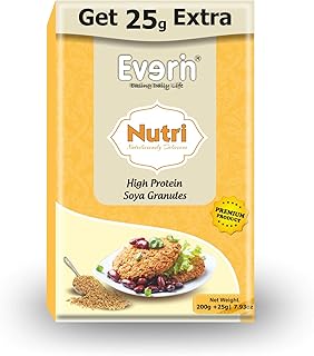 Everin Nutri High Protein and Healthy Gluten Free Soya Granules (Pack of 1 200 grams)
