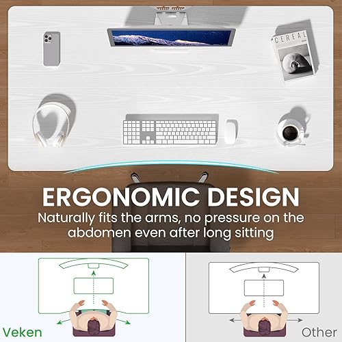 Miniatura 4 de Veken - Escritorio eléctrico de pie de 47.2 x 23.6 pulgadas con altura ajustable, mesa de computadora para sentarse o estar de pie para estudio,