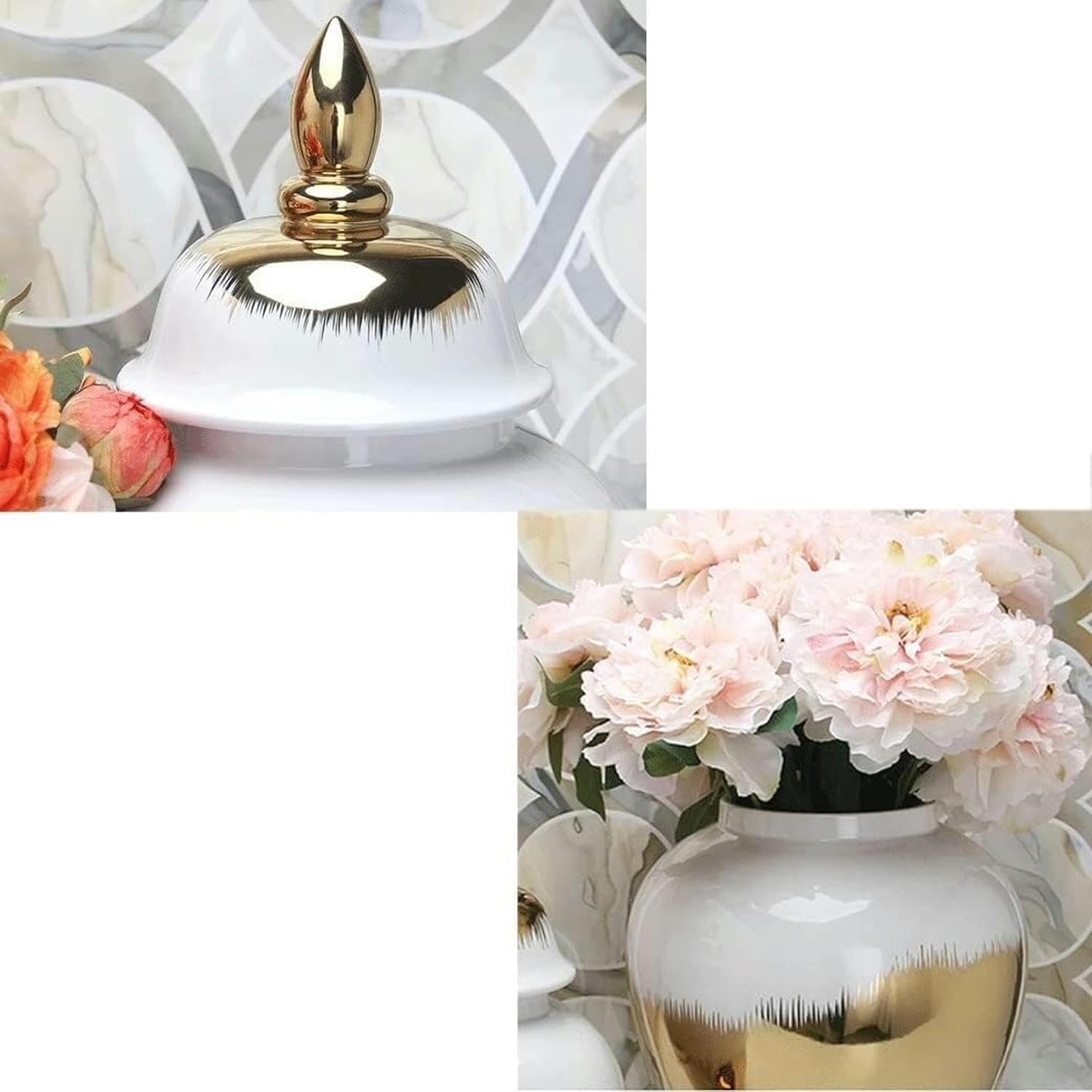 Jengibre Jarrón Jinger Jar with Decorative Ceramic Jarron