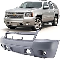 FitParts Primed Front Bumper Cover for 2007-2014 Chevy Avalanche Suburban Tahoe LS LT LTZ - Fog Light Holes GM1000817