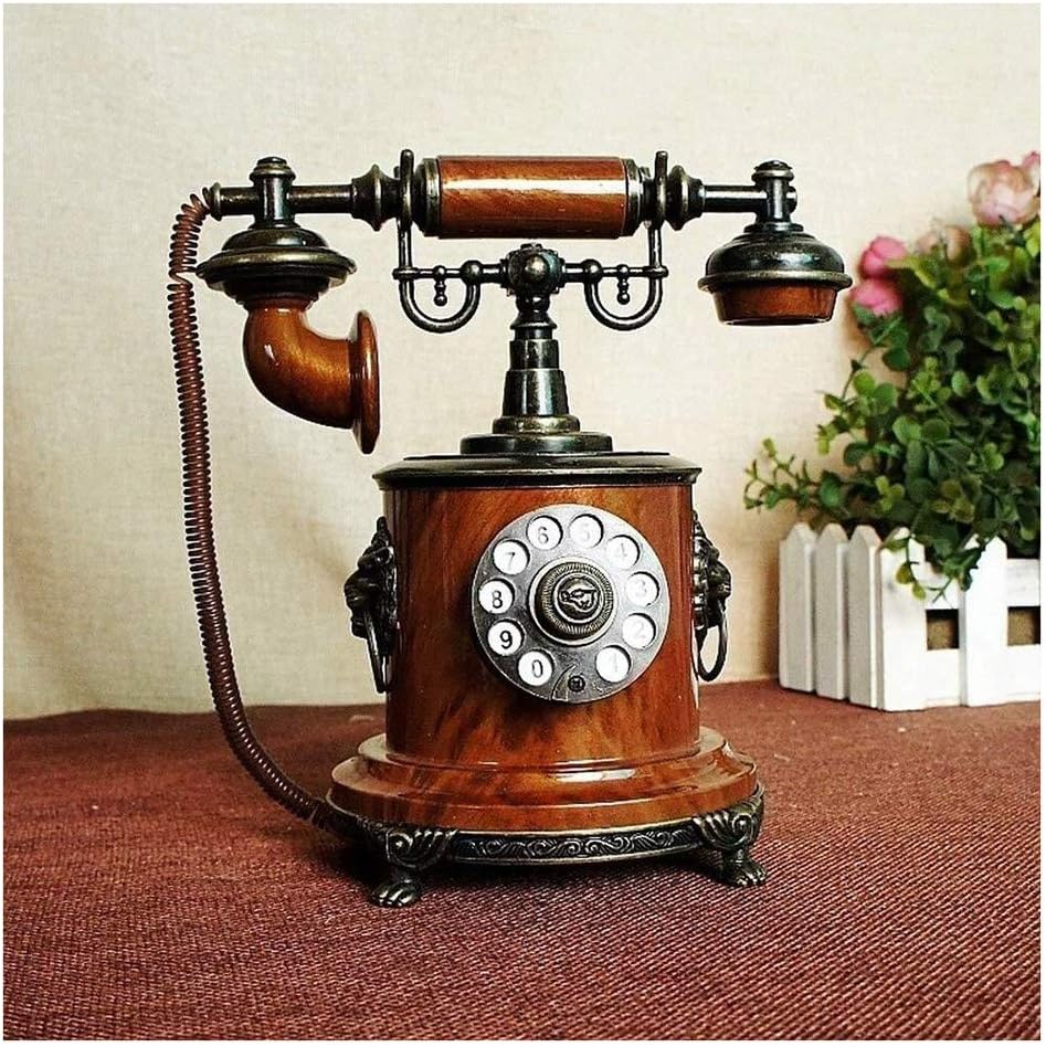 European Style Retro Phone Home Decoration Gift 15X10X17CM Craft Fixed Phone for Home Office Decoration