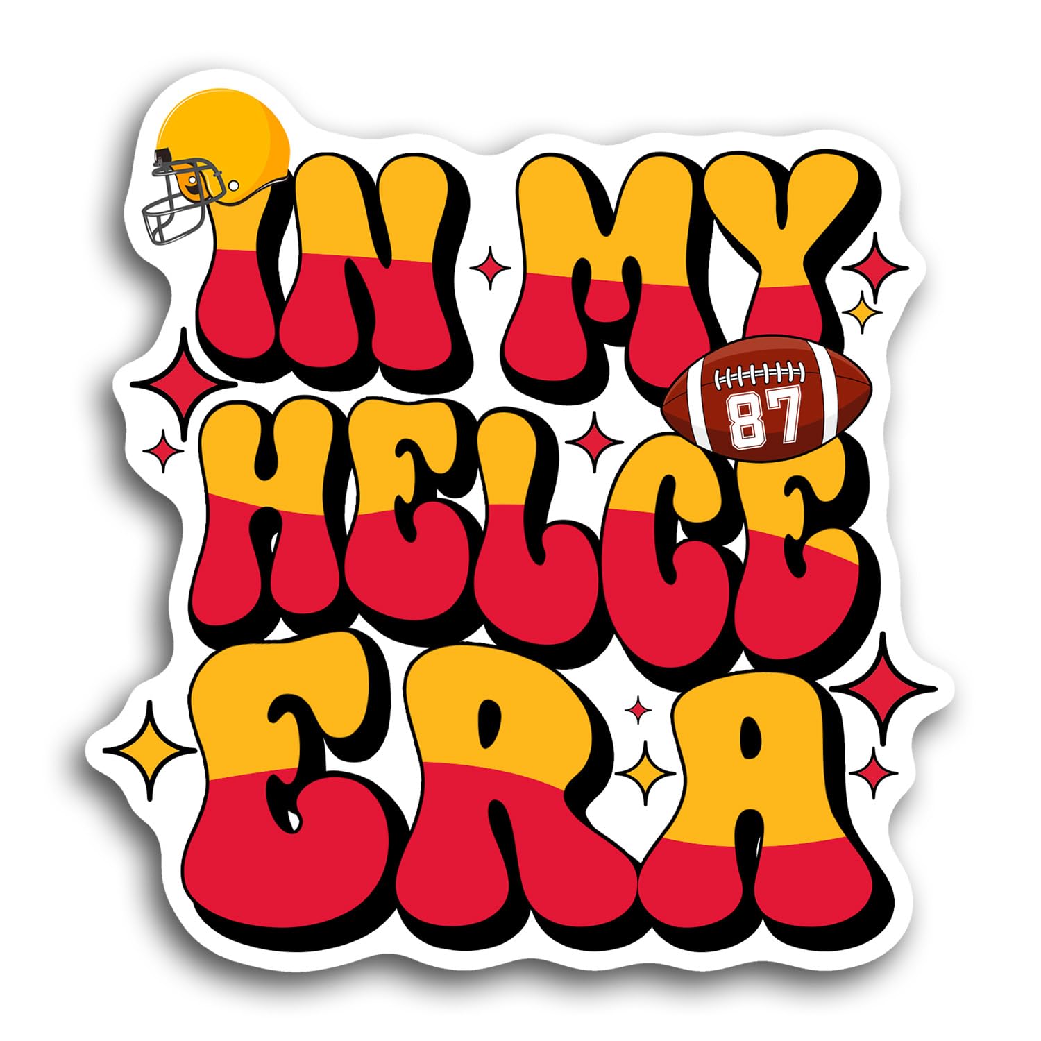 Amazon.com: In My Kelce Era Sticker Kansas City Decal Football Sticker ...