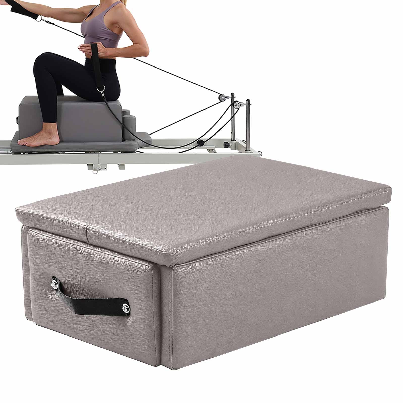 Pilates-Sitzbox für Reformer – Zubehör für Übungen im Sitzen, Knien und in Bauchlage sowie für Rumpf- und Dehnübungen (geeignet für Heimtraining und Studio)