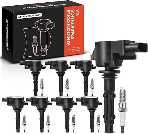 Miniatura 1 de A-Premium Juego de 8 bobinas de encendido y bujías de iridio compatibles con Mercedes-Benz CLS550 E550 S550 2007-2011 GL450 SL550 ML550 S450 CL550