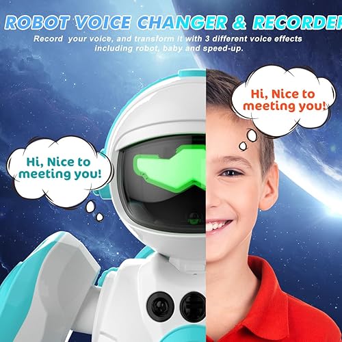 Miniatura 4 de VATOS Juguetes robot para niños, 2 piezas de robot de control remoto con control de grabación de voz y detección de gestos, funciones de baile de