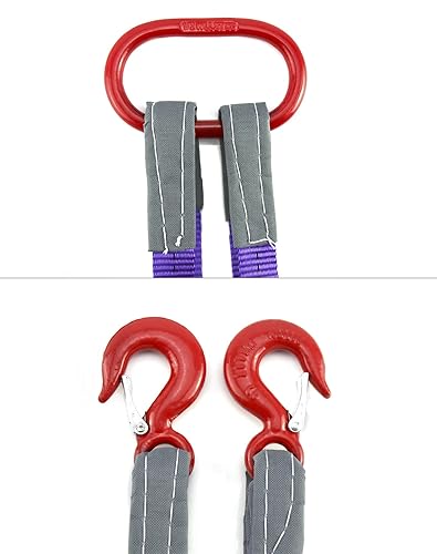 Miniatura 3 de QWORK Eslinga resistente de la red de la brida de dos piernas, honda de acero de la capacidad de 4.92ft 4409lb