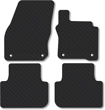 Fits VW Tiguan 2024+ Car mats Compatible Accessories Rubber 5mm | Tailored Fit Heavy-Duty Rubber Floor Mats Premium Durable Waterproof Custom Fit Water Resistant Easy-Clean