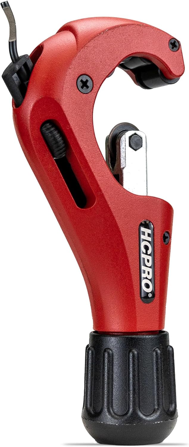 HCPRO Copper Pipe Cutter 1/8" to 1-3/4" – Tubing Cutter for HVAC & Plumbing – Stainless Steel Pipe Cutter – Tube Cutter for EMT, PVC & Copper – Professional Copper Tubing Cutter Tool with Extra Wheel