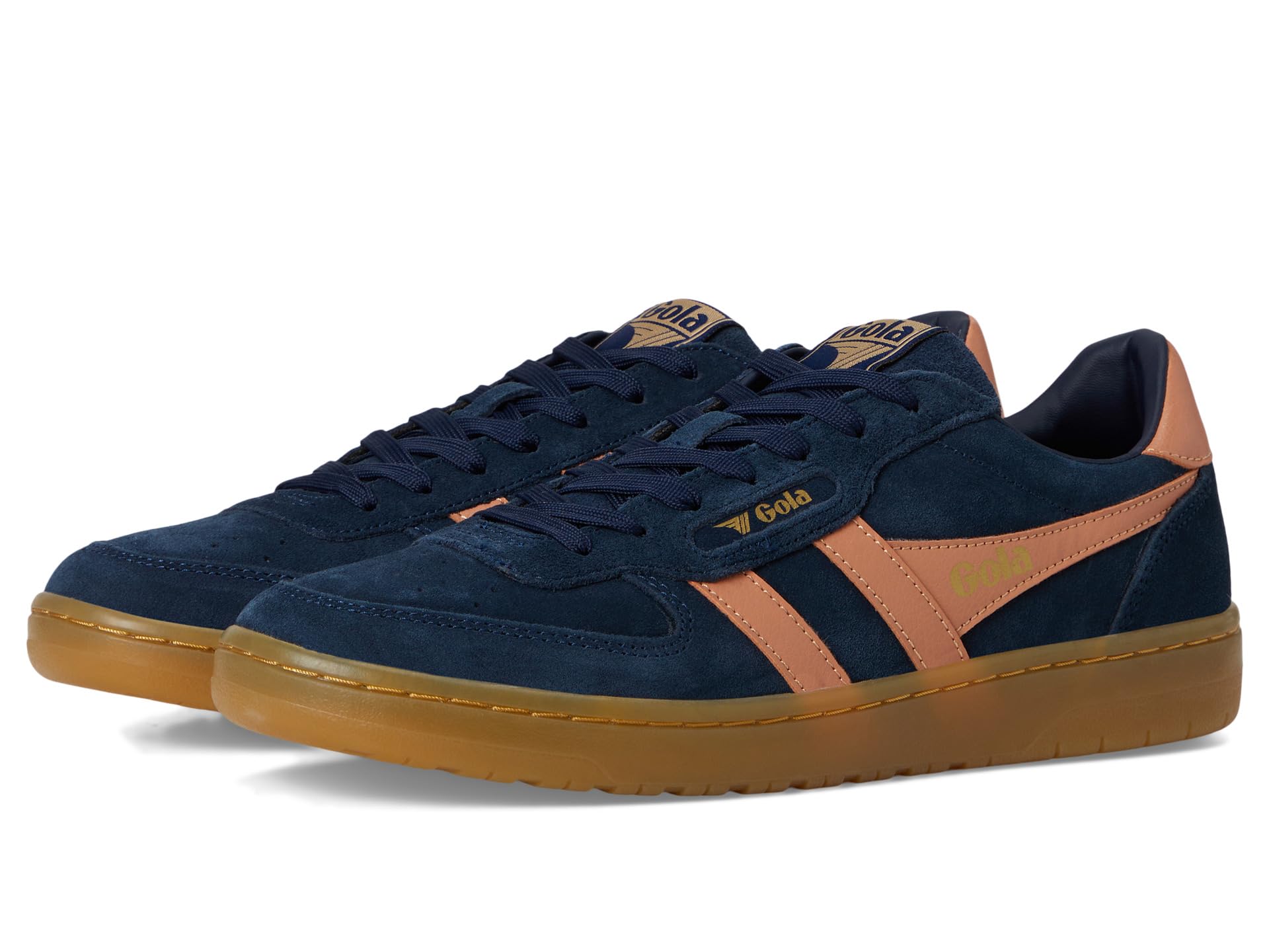 Gola Womens Hawk Suede 86, Navy/Terracotta/Gum, 11, Medium