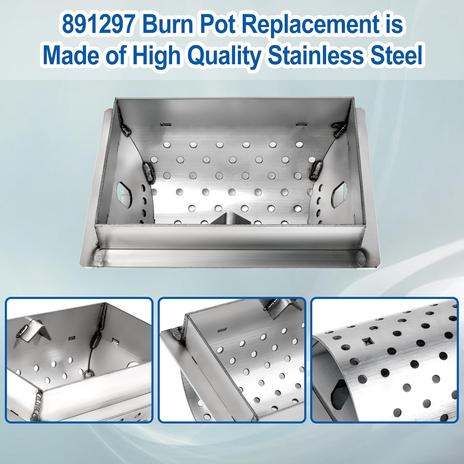 891297 Burn Pot Replacement for US Stove American Harvest 6039, 6033, 6037, 6039T, 6035, 6039HF Pellet Stoves, Stainless Steel Burnpot for Breckwell Pellet Stove SP6000