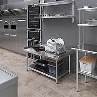 Vista 8 de AmGood Soporte para equipo de acero inoxidable de 30 x 48 pulgadas Altura: 24 pulgadas Mesa de parrilla comercial resistente