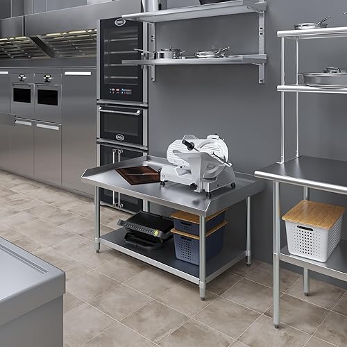 Miniatura 8 de AmGood Soporte para equipo de acero inoxidable de 30 x 48 pulgadas | Altura: 24 pulgadas | Mesa de parrilla comercial resistente