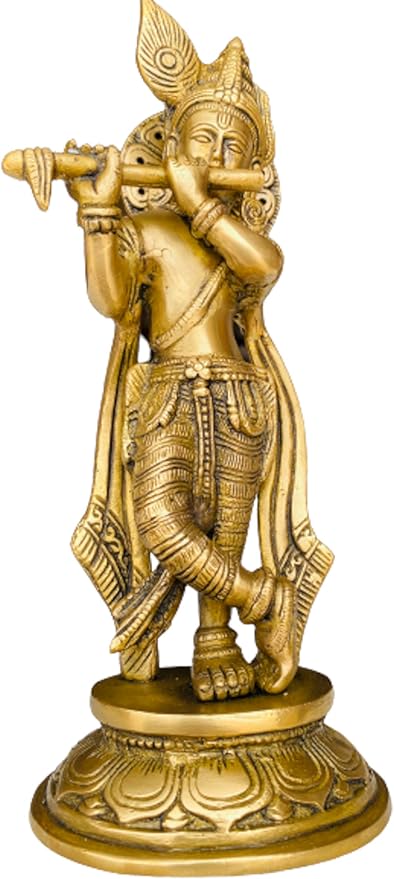Amazon Qt S クリシュナ 真鍮像 ハンドメイド アンティーク クリシュナ像 キシャン クリシュナ マルティ アイドル 彫刻 クリシュナ 慈悲の神 優しさ 愛のネパールでハンドメイド 置物 オブジェ オンライン通販