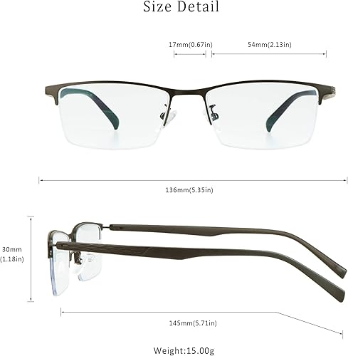 Vista 53 de LifeArt Lentes de bloqueo de luz azul, antifatiga ocular, anteojos de lectura para computadora, anteojos de TV para mujeres y hombres, antirreflejos