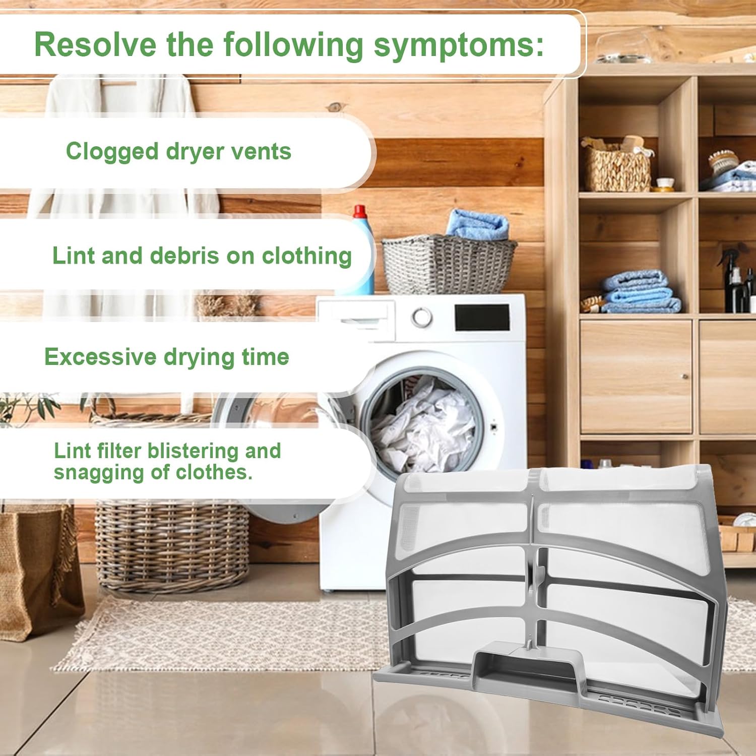 W10859086 Dryer Lint Filter Replacement for Whirlpool Maytag Kenmore Dryer MGDB835DW4 WED8000DW3 MEDB835DW2 WGD8500DC1 Replaces W10608811 W10701353 AP5999318 PS11731421 Dryer Lint Screen Filter