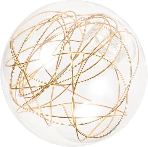 Candelabros redondos de esfera de vidrio para accesorios de luz, repuesto de globo de vidrio de burbuja transparente, cubierta para lámpara