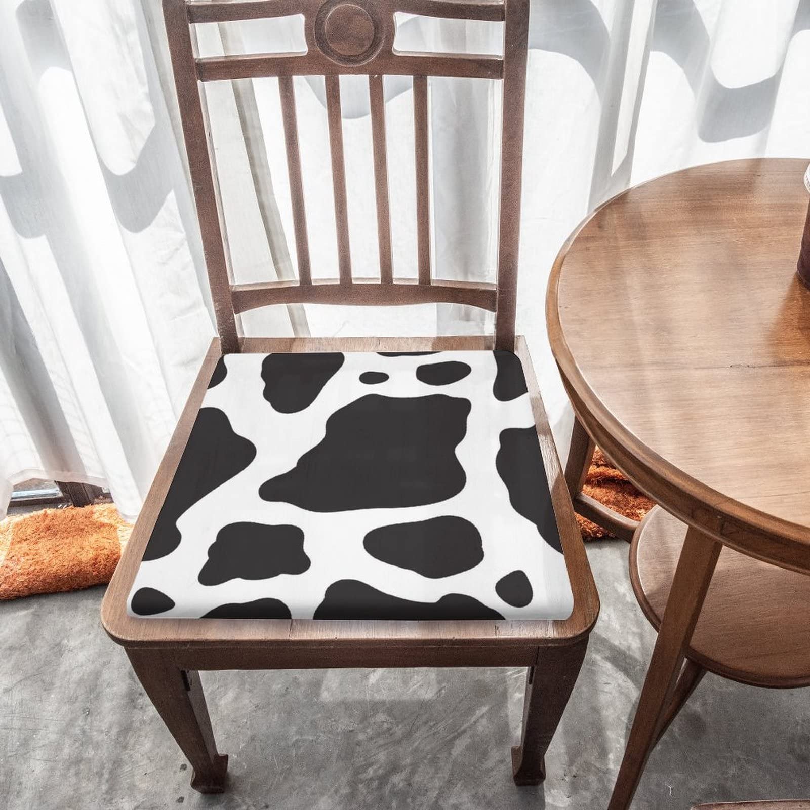 Amazon.co.jp: クッション 動物柄 牛柄 黒と白 四角いクッション 椅子
