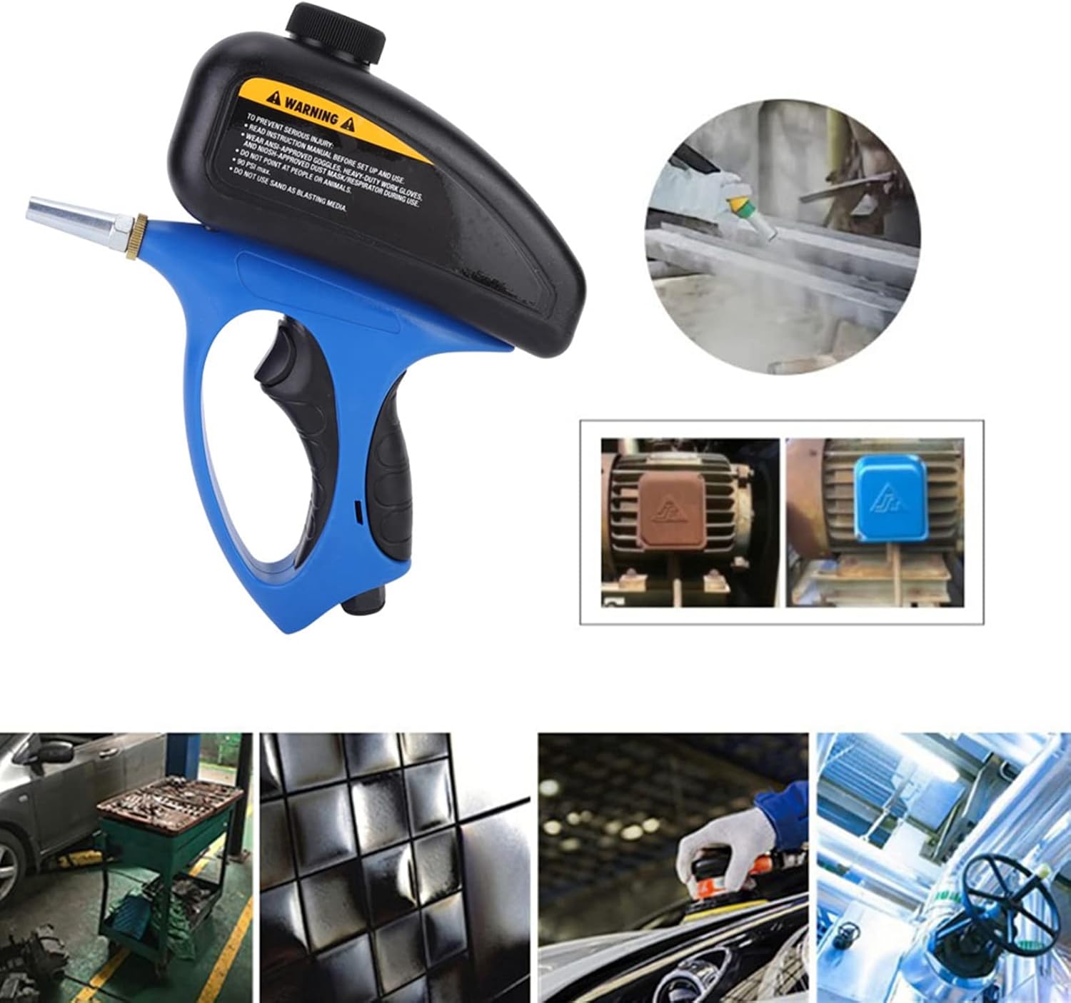 Pneumatic Sandblaster,Sand Blaster Gun,Portable Industrial Anti-Rust Sandblaster,For Cleaning Rust, Dirt, Paint, & Glass Etching, Sand Blaster Gun,Pneumatic Sandblaster,Portable Insand blaster gu