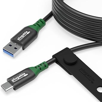 Plugable USB C to USB A Cable, 3A 15W Charging, USB C Data Cable