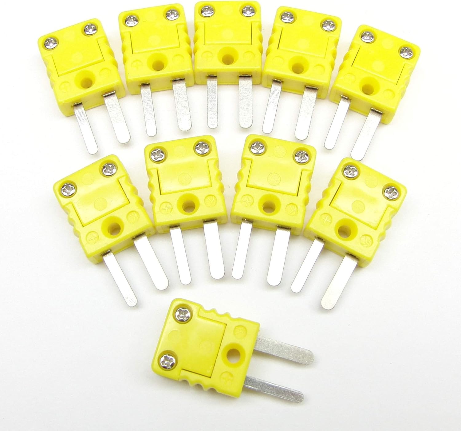 Mini K-Type Thermocouple Wire Connector, Set of 10 Male Plugs