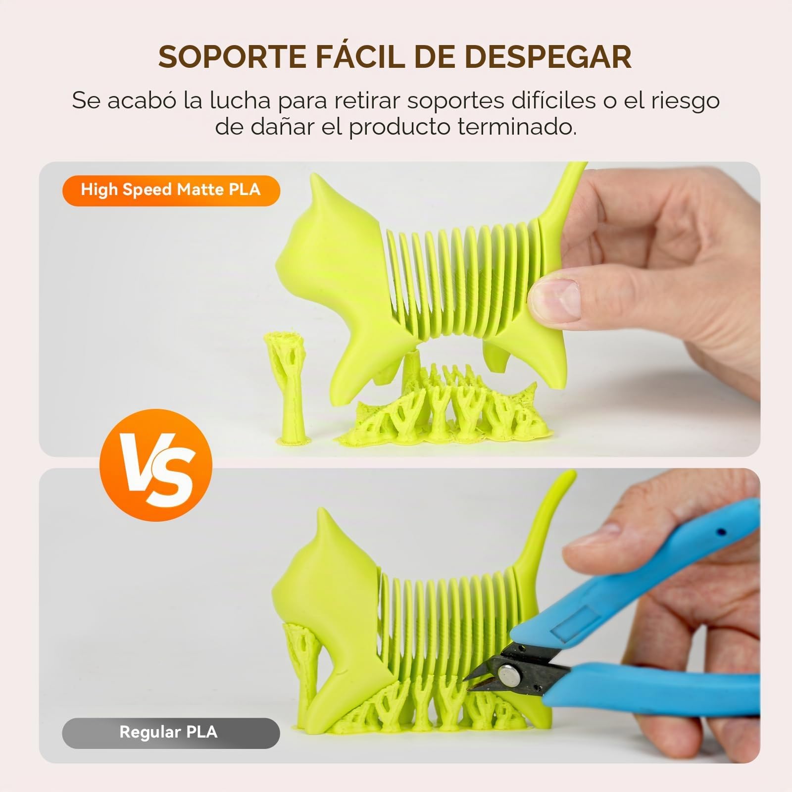 TECBEARS Filamento PLA Matte Bundle 1.75 mm High Speed 6KG, 30-600mm/s Filamento PLA Rápido para Impresora 3D, Rollo PLA Mate 1kg Bobina, Naranja+Rosa+Verde Menta+Oliva+Azul Claro+Chocolate