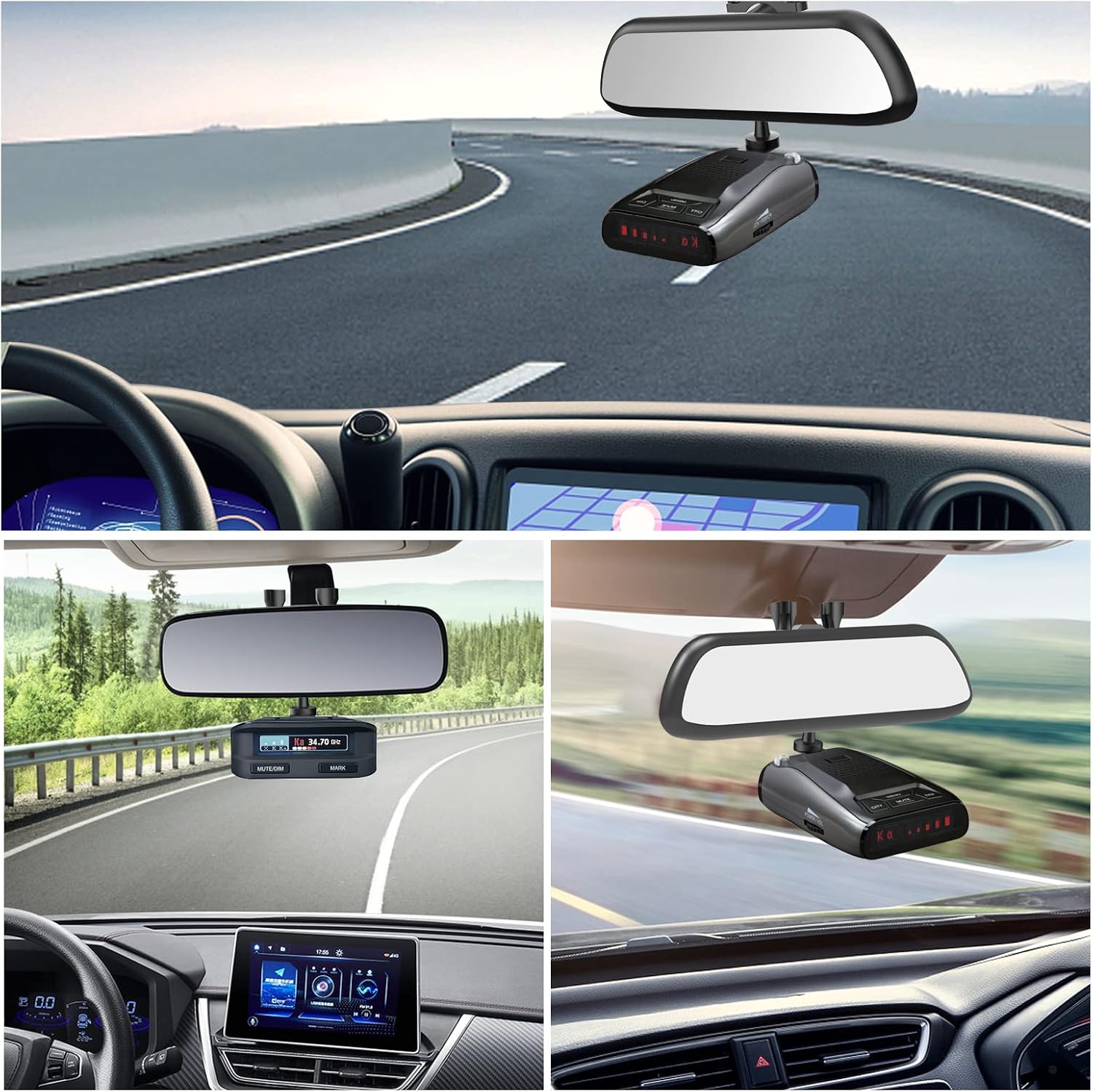 Car Rearview Mirror Radar Detector Mount,Suitable for Uniden Series Rearview Mirror Rod Radar Mount (for Uniden Radar Detector Only)